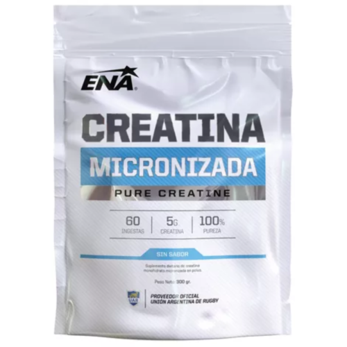SUPLEMENTO EN POLVO ENA SPORT CREATINA MICRONIZADA 100% PURA EN DOYPACK DE 300G SABOR NEUTRO