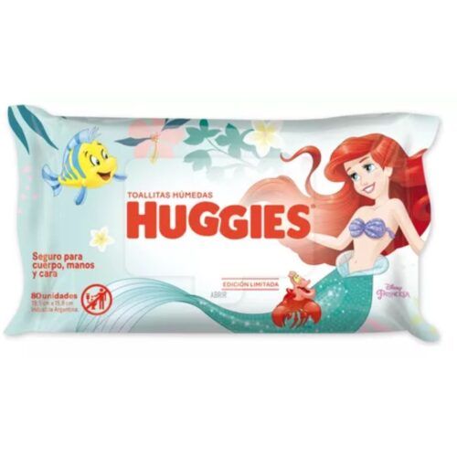 TOALLITAS HUMEDAS 4 EN 1 HUGGIES VERSION LA SIRENITA X80U