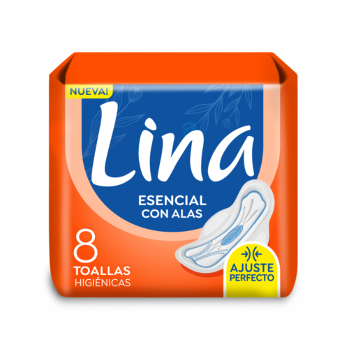 LINA TOALLITAS FEMENINAS ESENCIAL X8